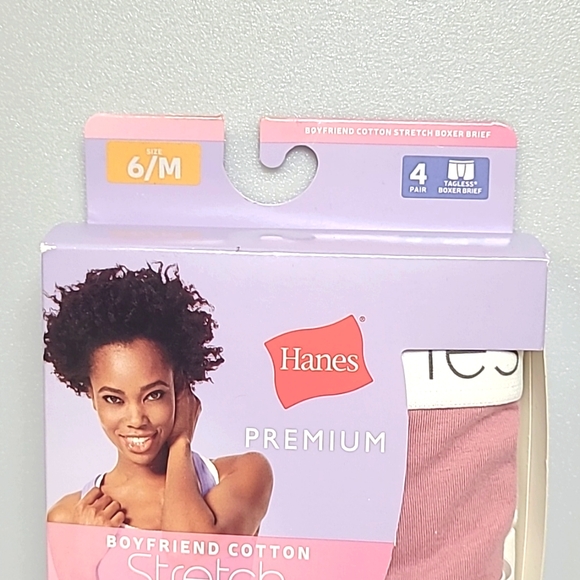 3 For $22 Hanes Stretch Boy Shorts Panties 6/M - Picture 2 of 5